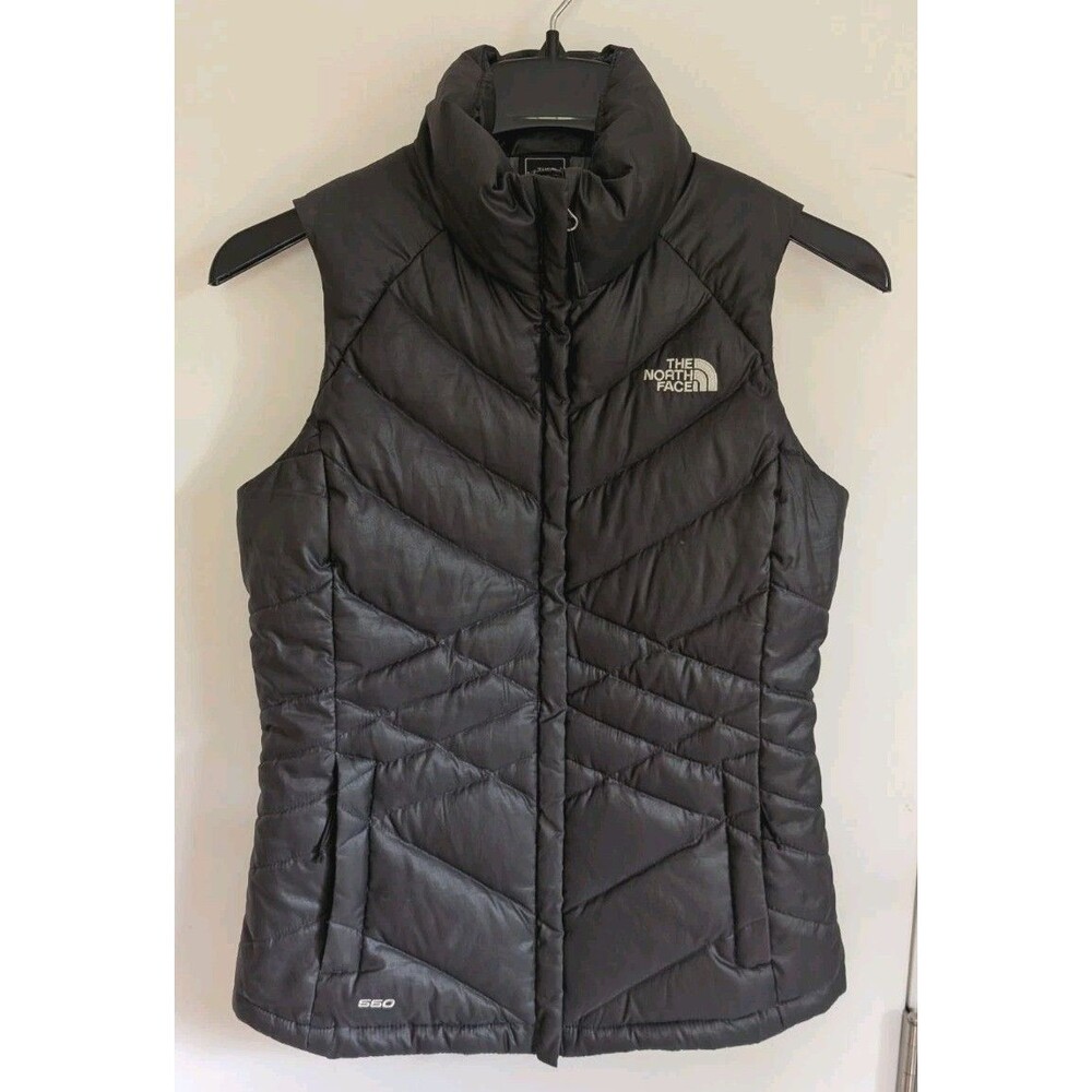 The North Face Aconcagua Vest Womens XS Black 550 Down Quilted Puffer Outdoor
